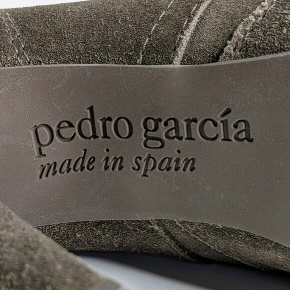 Pedro Garcia Brown Suede Platform Ankle Boots Lace Up Heels 39.5 Fall Boho Chic - Picture 2 of 15